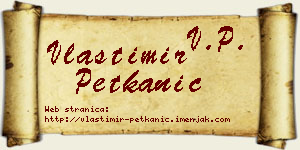 Vlastimir Petkanić vizit kartica